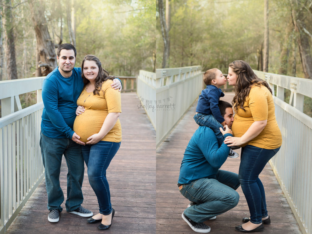 Shelley Barrett Photography | Pensacola, Pace, Milton, Gulf Breeze, Navarre Beach, Jay, Ft Walton, Florida Panhandle | Maternity, Pregnancy, Pregnant, Mommy to be, Big Brother, Baby || Portrait, Pictures, Photos, Session Photographer | Arcadia Mill Site | Bridge, Pier, Boardwalk, Walkway