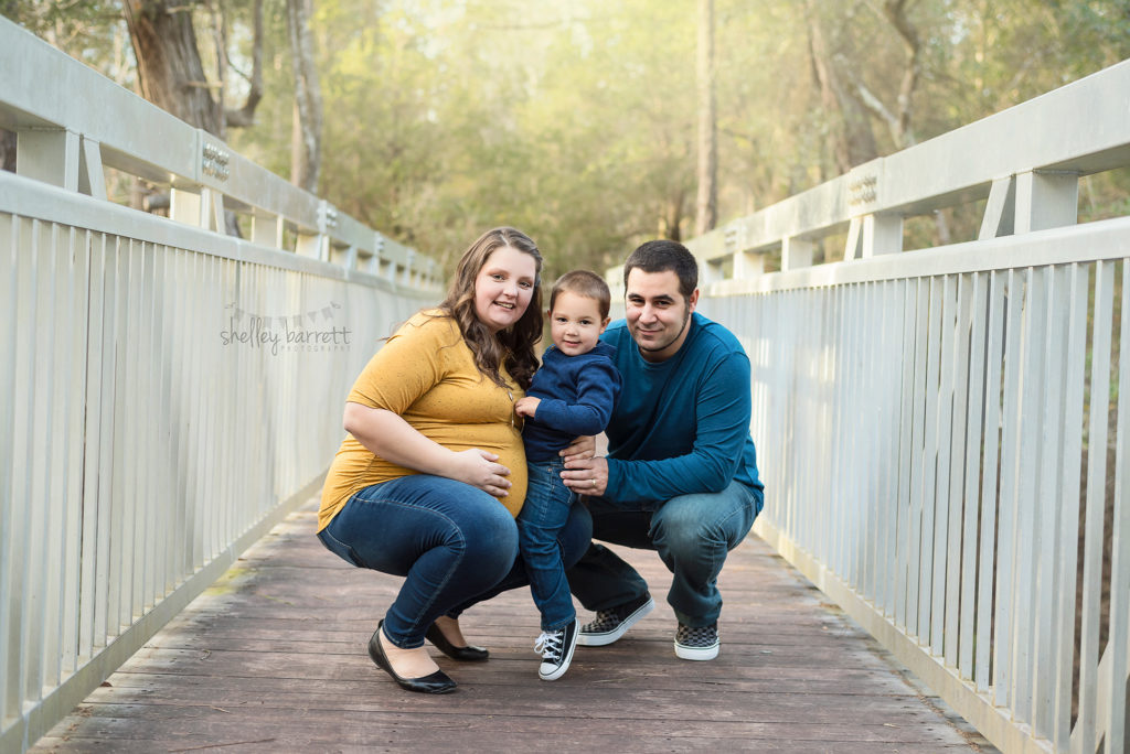 Shelley Barrett Photography | Pensacola, Pace, Milton, Gulf Breeze, Navarre Beach, Jay, Ft Walton, Florida Panhandle | Maternity, Pregnancy, Pregnant, Mommy to be, Big Brother, Baby || Portrait, Pictures, Photos, Session Photographer | Arcadia Mill Site | Bridge, Pier, Boardwalk, Walkway
