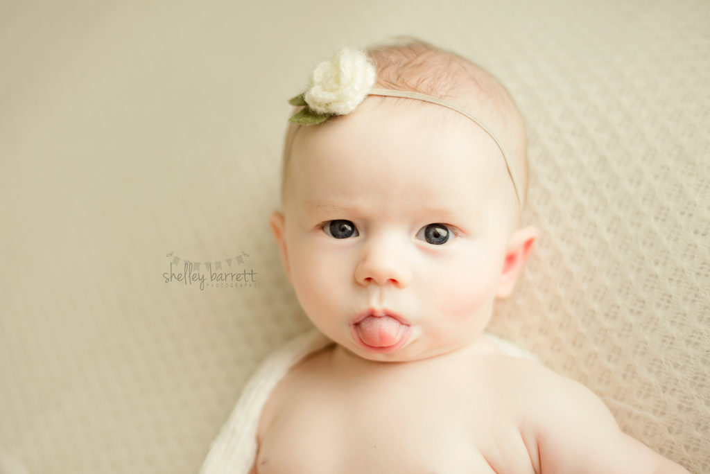 Shelley Barrett Photography | Newborn Baby Girl | Tummy Time | 3 Months | Grow With Me | Pensacola, Pace, Gulf Breeze, Navarre, Beach, Milton, Florida Photographer | Picture, Photo, Portrait, Pic