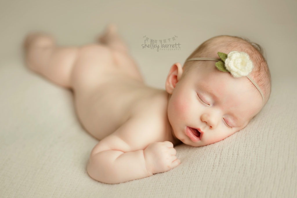 Shelley Barrett Photography | Newborn Baby Girl | Tummy Time | 3 Months | Grow With Me | Pensacola, Pace, Gulf Breeze, Navarre, Beach, Milton, Florida Photographer | Picture, Photo, Portrait, Pic