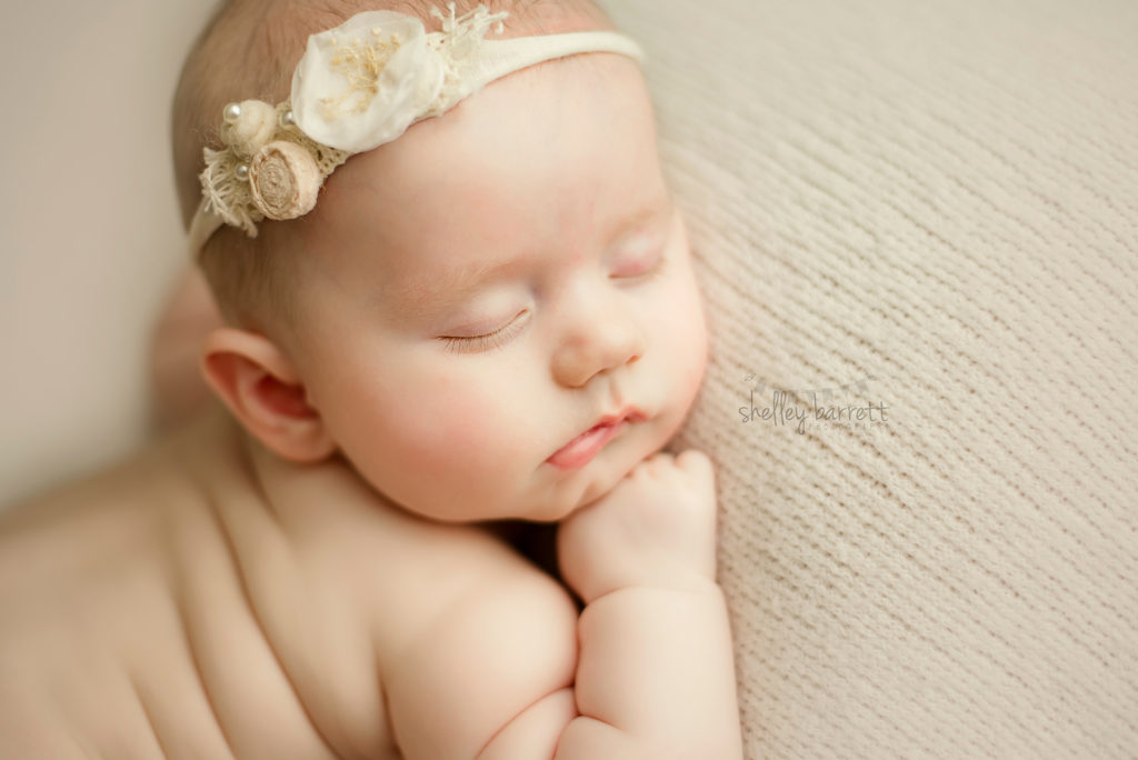 Shelley Barrett Photography | Newborn Baby Girl | Tummy Time | 3 Months | Grow With Me | Pensacola, Pace, Gulf Breeze, Navarre, Beach, Milton, Florida Photographer | Picture, Photo, Portrait, Pic
