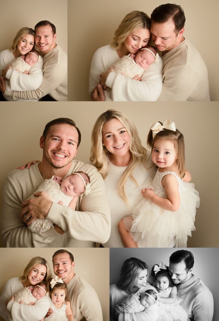 Pensacola, Florida newborn and family photographer, Shelley Barrett Photography takes adorable photos of a sweet baby girl in her Pace, Florida photography studio.