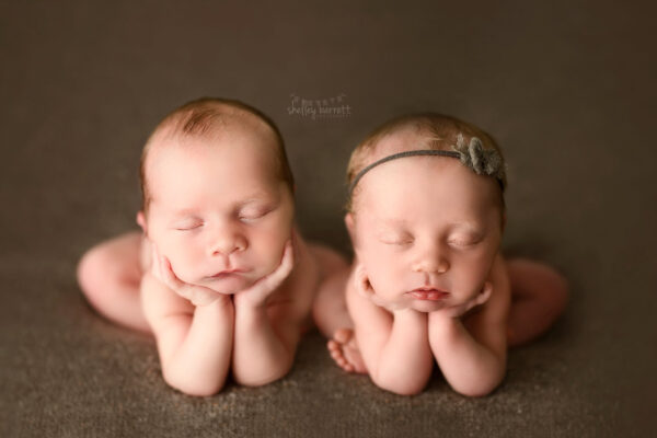 Pensacola, Florida newborn and family photographer, Shelley Barrett Photography takes adorable photos of a sweet baby girl in her Pace, Florida photography studio.