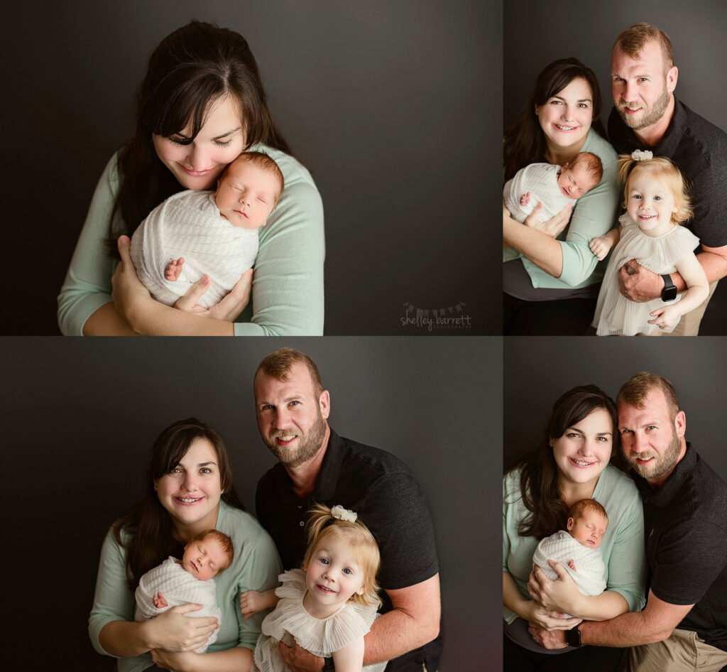 Pensacola Newborn Photographer, Pensacola, Florida newborn and family photographer, Shelley Barrett Photography takes adorable photos of a sweet baby boy in her Pace, Florida photography studio.