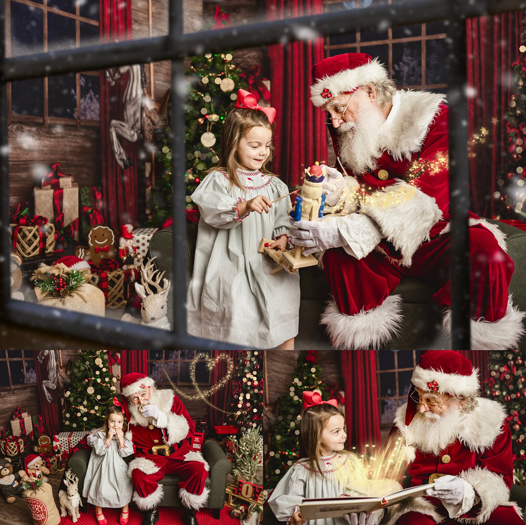 Birmingham AL santa portraits, holiday photos Birmingham AL, Mountain Brook family photographer, Meadowbrook AL holiday photography