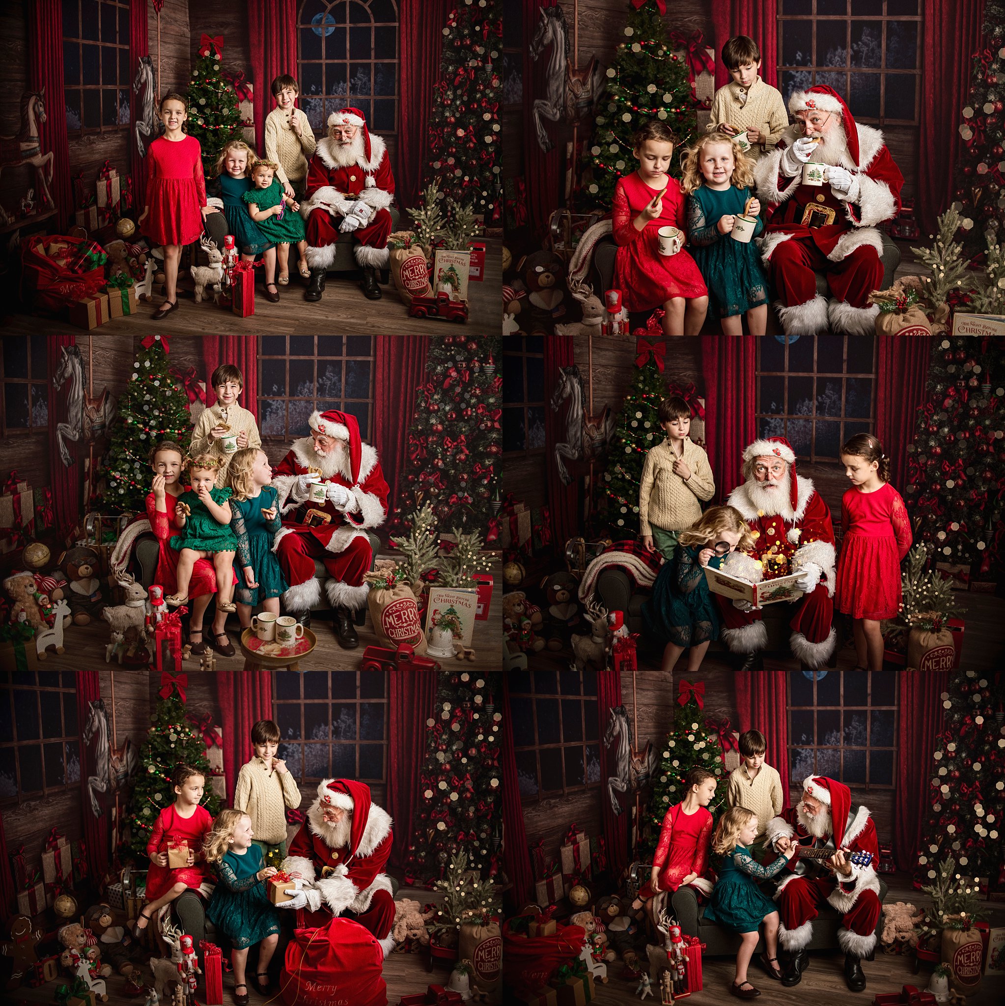 Birmingham AL santa portraits, holiday photos Birmingham AL, Mountain Brook family photographer, Meadowbrook AL holiday photography