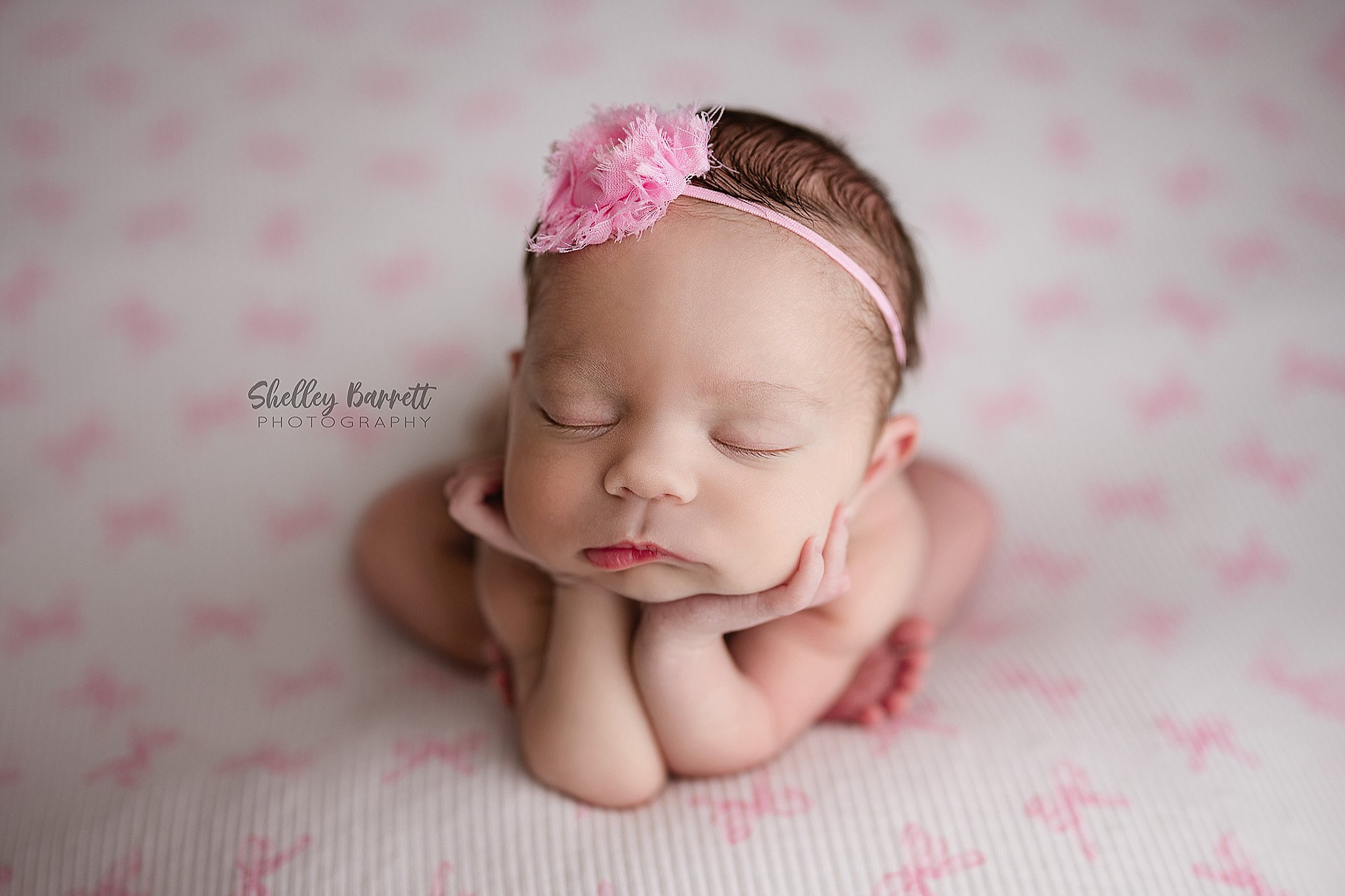 Newborn baby sleeping during a Birmingham newborn photography session