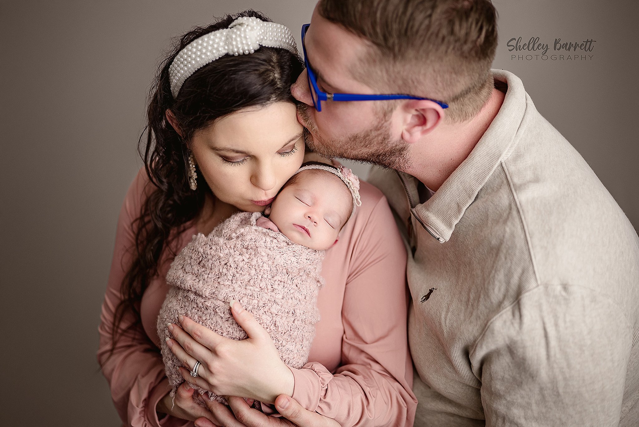 Family portrait captured at a Trussville newborn photography studio