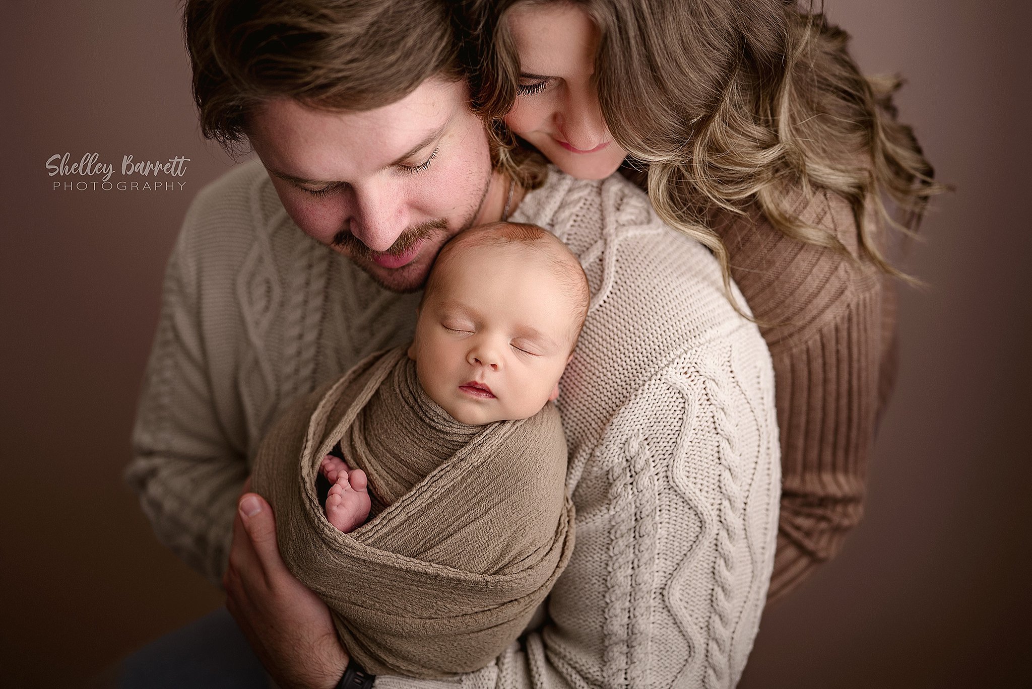 Family portrait captured at a Trussville newborn photography studio