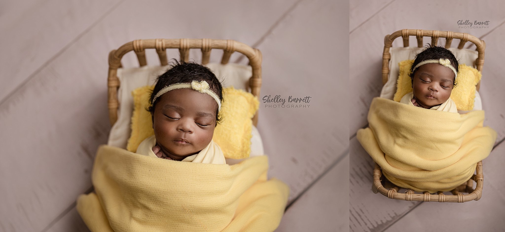 Custom newborn photography setup with elegant fairytale details in Birmingham, Alabama