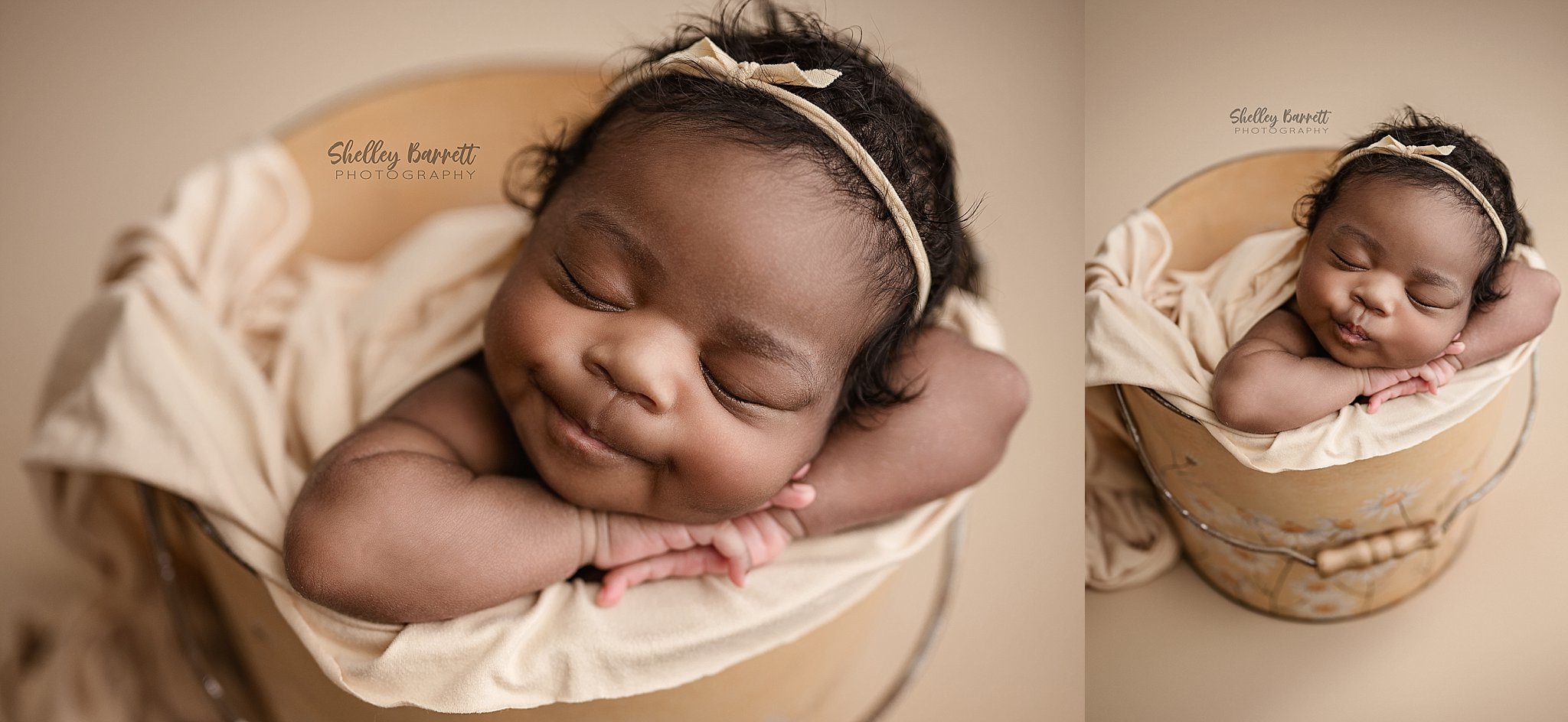 Baby girl in a fairytale-themed newborn photography session in Springville, Alabama