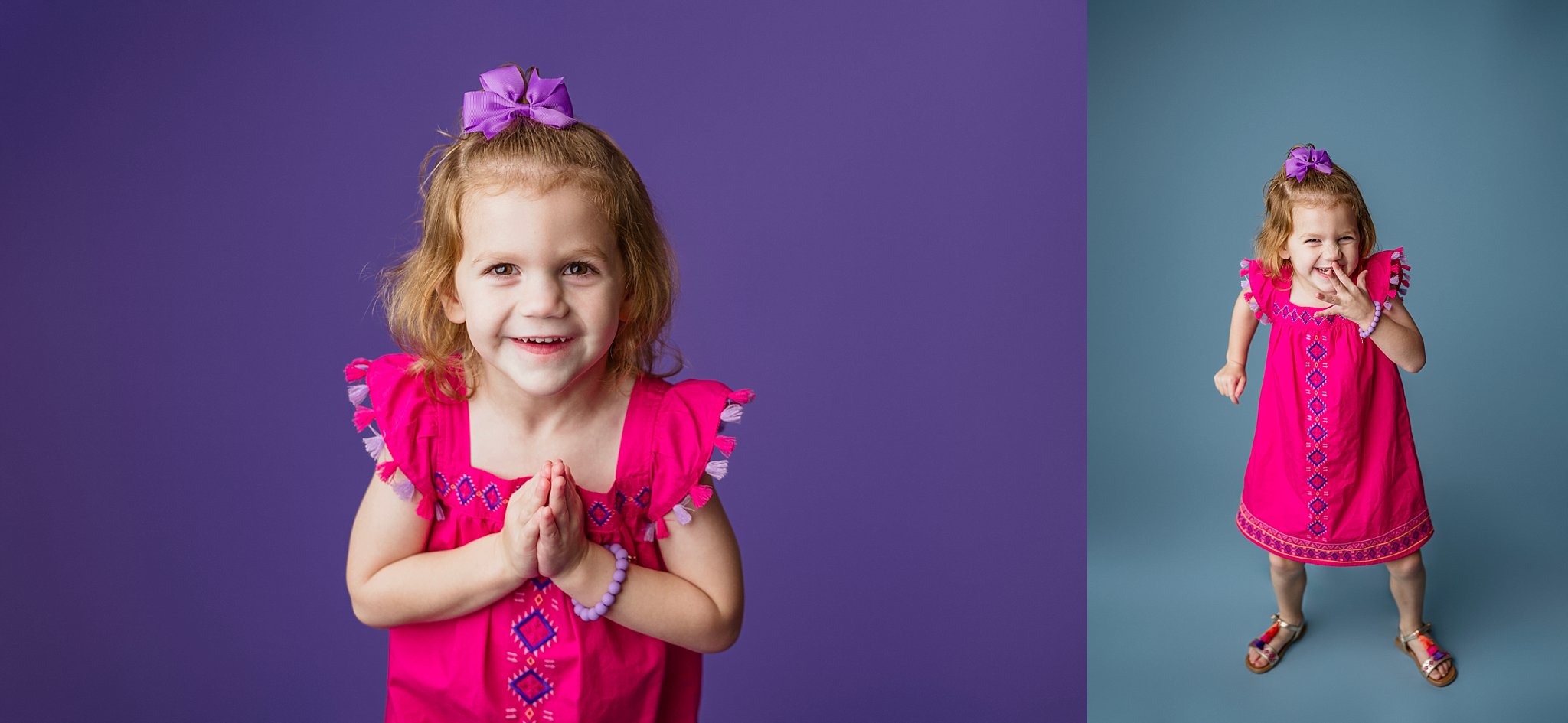 Child wearing a new school outfit during Back-to-School Mini Sessions in Springville