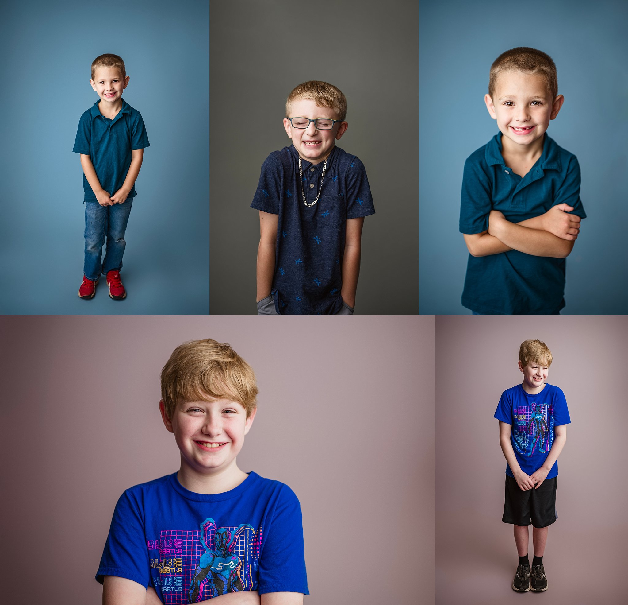 Personality portraits and Child smiling during a Back-to-School Mini Session in Springville, Alabama